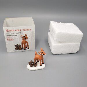 SIGNED Dept 56 Rudolph Reindeer She Said I'm Cute Figure 2013 North Pole 4025287